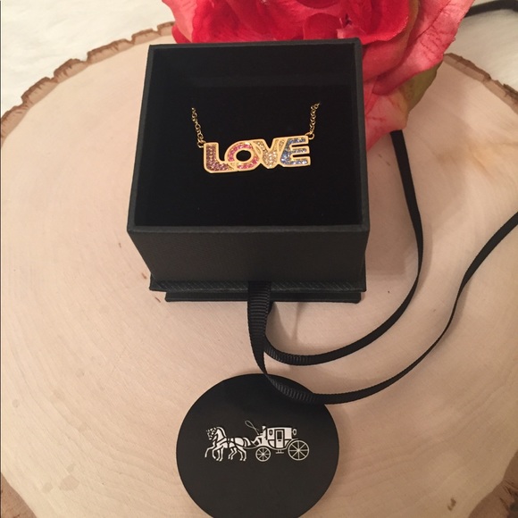 COACH BOXED LOVE NECKLACE - Picture 2 of 7